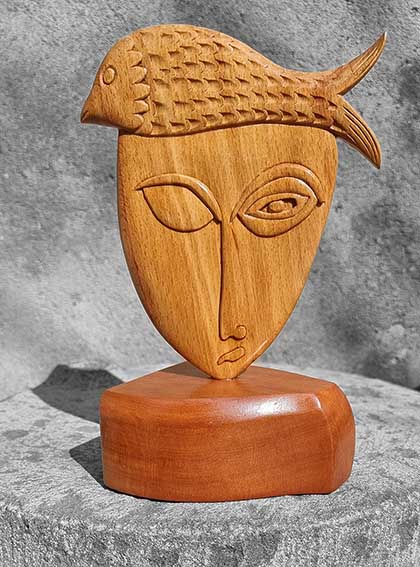 Wooden carving "The Sea On My Head"